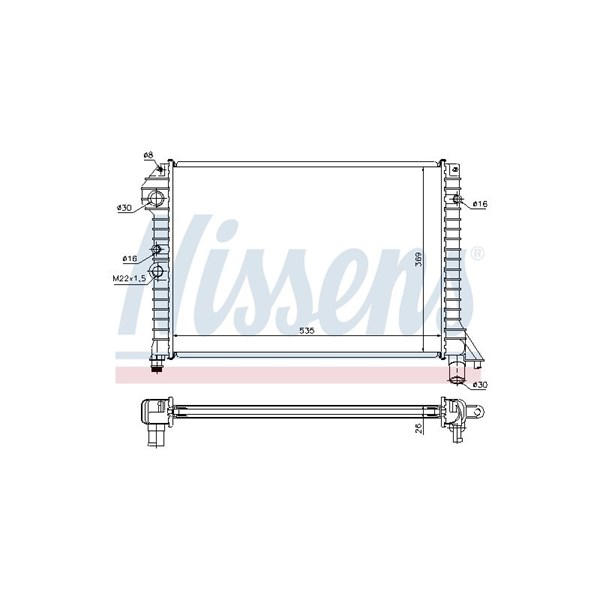 Kylare, motorkylning Nissens 65517 NISSENS Kylare, motorkylning Nissens 65517 NISSENS