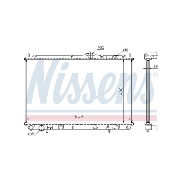 Kylare, motorkylning Nissens 65559A NISSENS