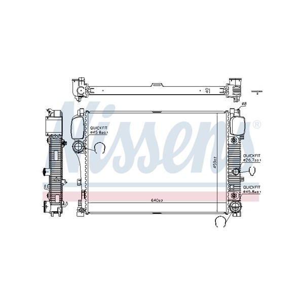 Kylare, motorkylning Nissens 67107A NISSENS Kylare, motorkylning Nissens 67107A NISSENS