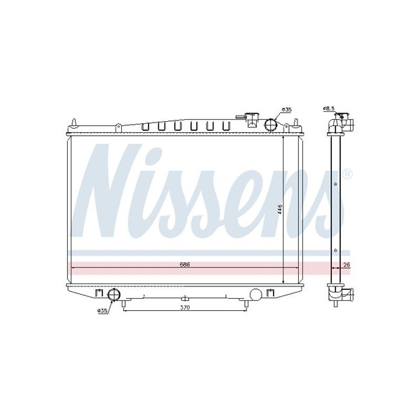 Kylare, motorkylning Nissens 67356 NISSENS