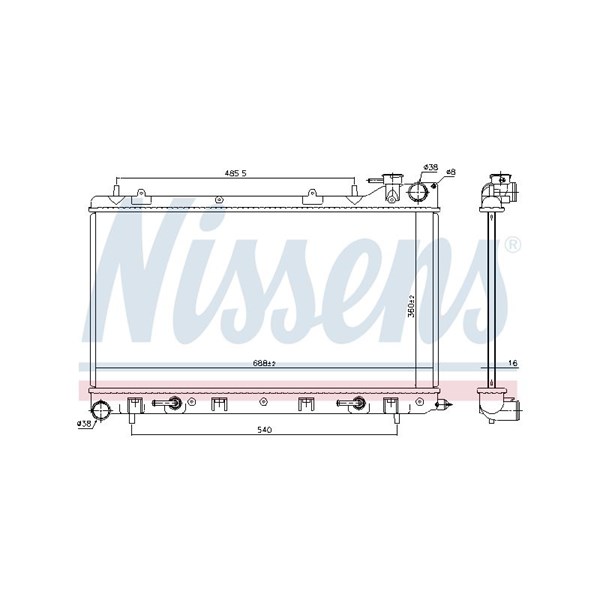 Kylare, motorkylning Nissens 67747 NISSENS
