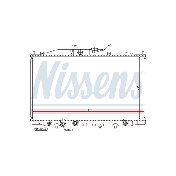 Kylare, motorkylning Nissens 68112 NISSENS
