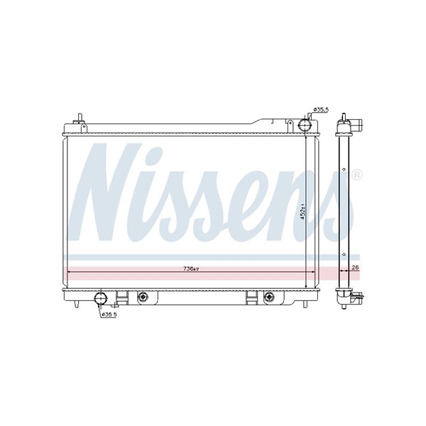 Kylare, motorkylning Nissens 68118 NISSENS Kylare, motorkylning Nissens 68118 NISSENS