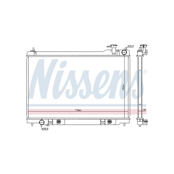 Kylare, motorkylning Nissens 68119 NISSENS Kylare, motorkylning Nissens 68119 NISSENS