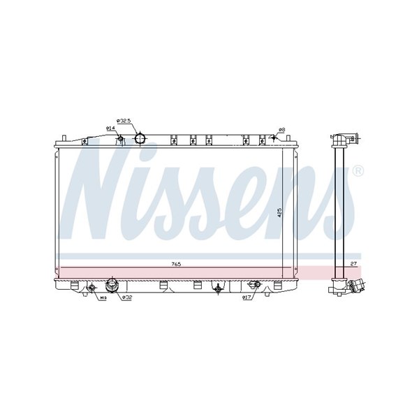 Kylare, motorkylning Nissens 68137 NISSENS