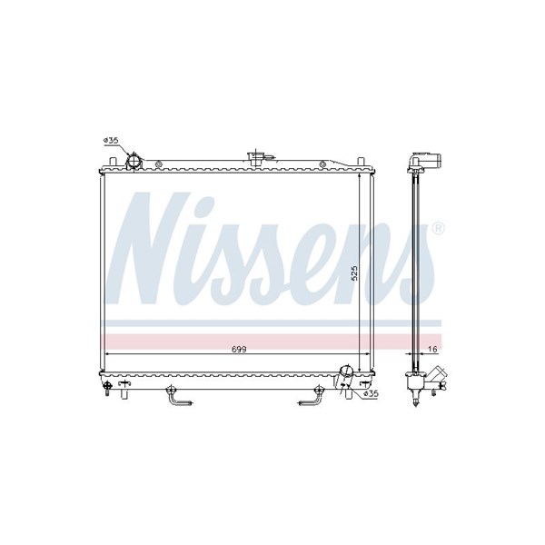 Kylare, motorkylning Nissens 68181A NISSENS