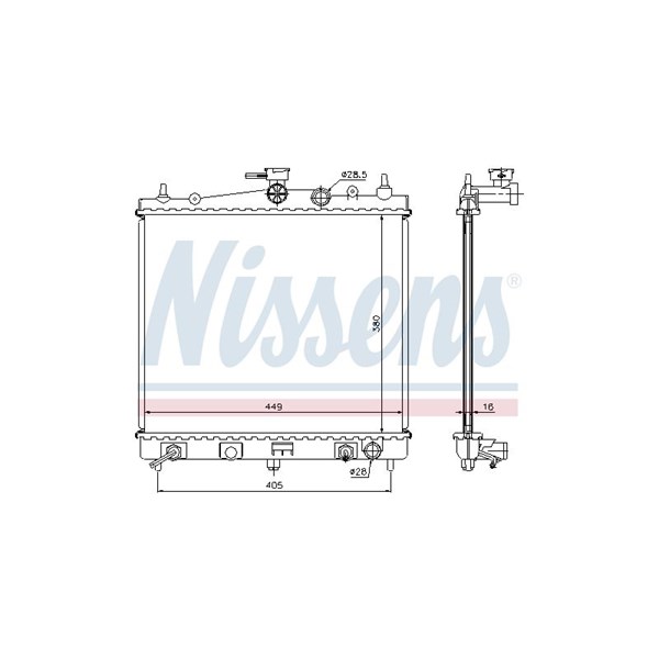 Kylare, motorkylning Nissens 68700A NISSENS