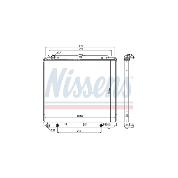 Kylare, motorkylning Nissens 68717 NISSENS