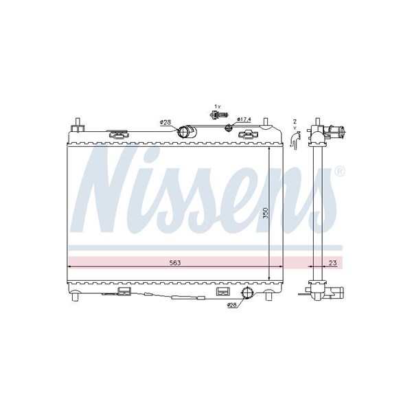 Kylare, motorkylning Nissens 69235 NISSENS