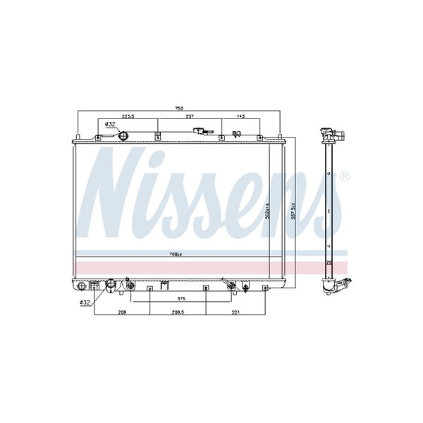 Kylare, motorkylning Nissens 69476 NISSENS