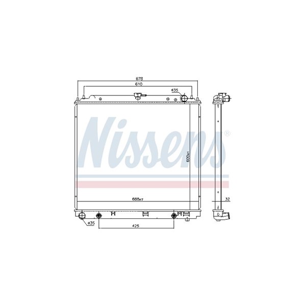 Kylare, motorkylning Nissens 69485 NISSENS