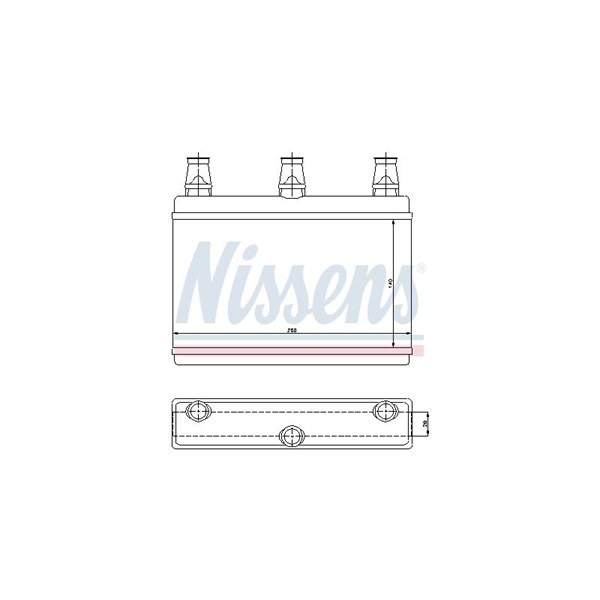Värmeväxlare, kupévärme Nissens 70522 NISSENS