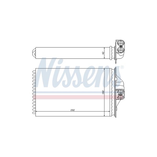 Värmeväxlare, kupévärme, Fram Nissens 70975 NISSENS Värmeväxlare, kupévärme, Fram Nissens 70975 NISSENS
