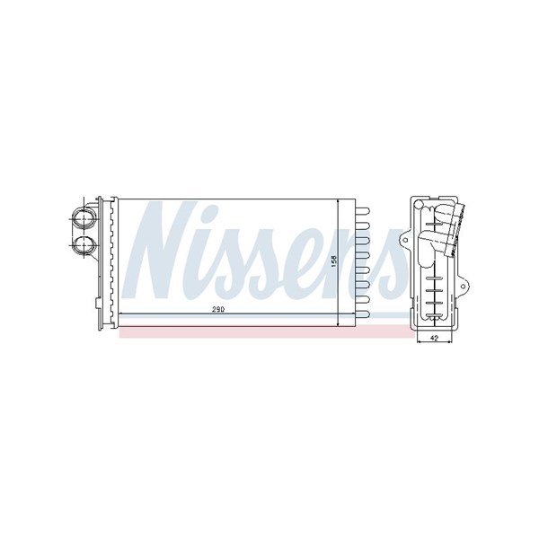 Värmeväxlare, kupévärme Nissens 71145 NISSENS