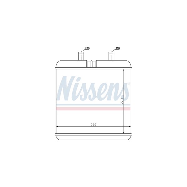 Värmeväxlare, kupévärme Nissens 71810 NISSENS
