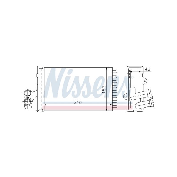 Värmeväxlare, kupévärme Nissens 72984 NISSENS
