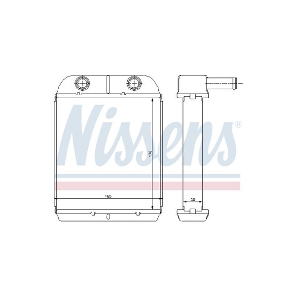 Värmeväxlare, kupévärme Nissens 77504 NISSENS Värmeväxlare, kupévärme Nissens 77504 NISSENS