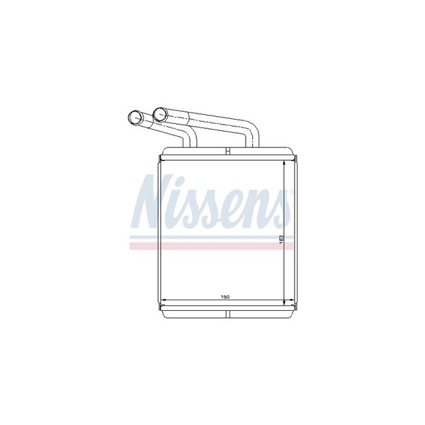 Värmeväxlare, kupévärme Nissens 77617 NISSENS