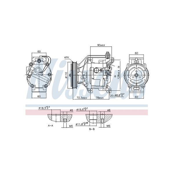 Kompressor, klimatanläggning Nissens 890047 NISSENS Kompressor, klimatanläggning Nissens 890047 NISSENS