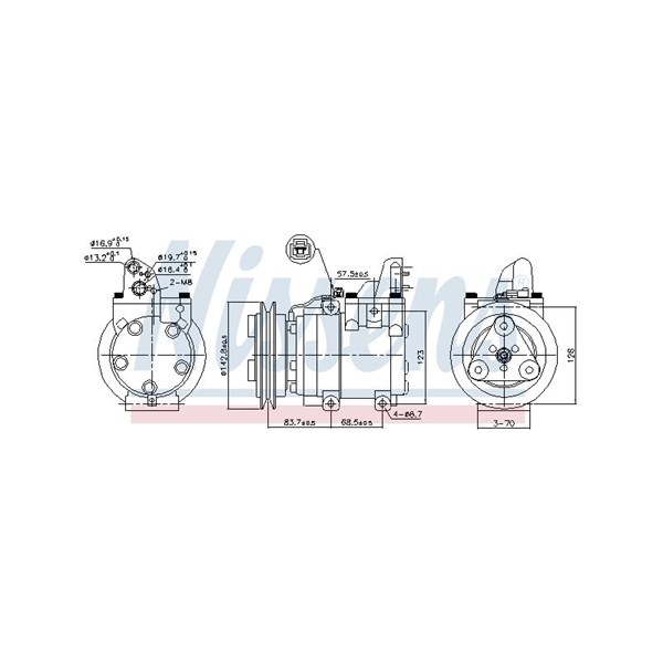 Kompressor, klimatanläggning Nissens 890059 NISSENS