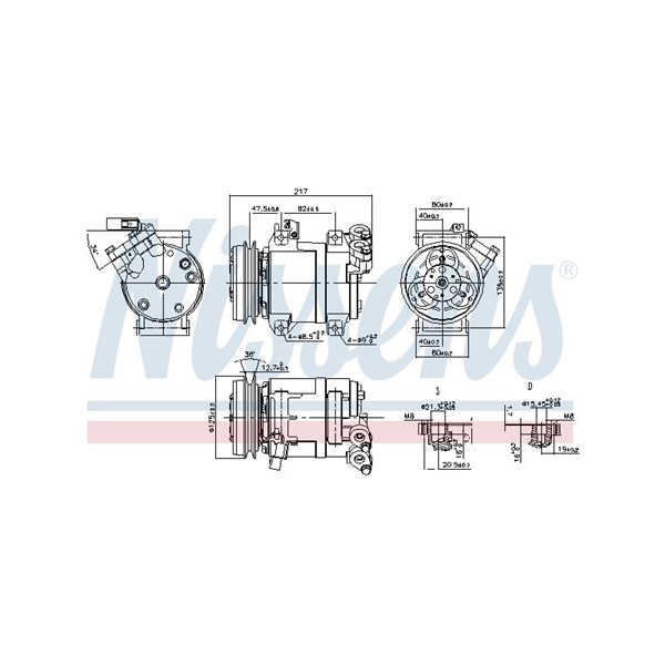 Kompressor, klimatanläggning Nissens 890064 NISSENS