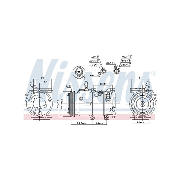 Kompressor, klimatanläggning Nissens 890240 NISSENS