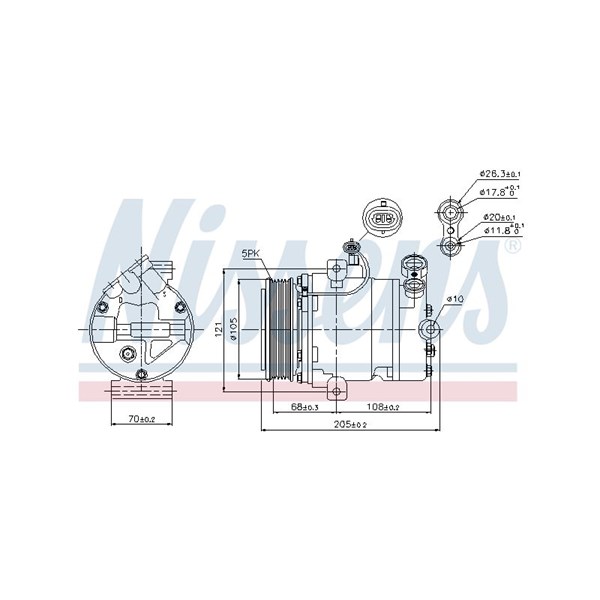 Kompressor, klimatanläggning Nissens 89024 NISSENS