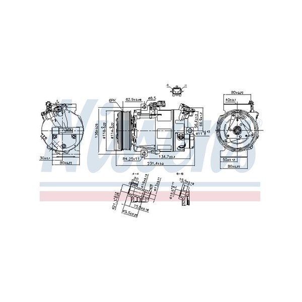 Kompressor, klimatanläggning Nissens 890297 NISSENS
