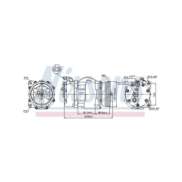 Kompressor, klimatanläggning Nissens 89040 NISSENS