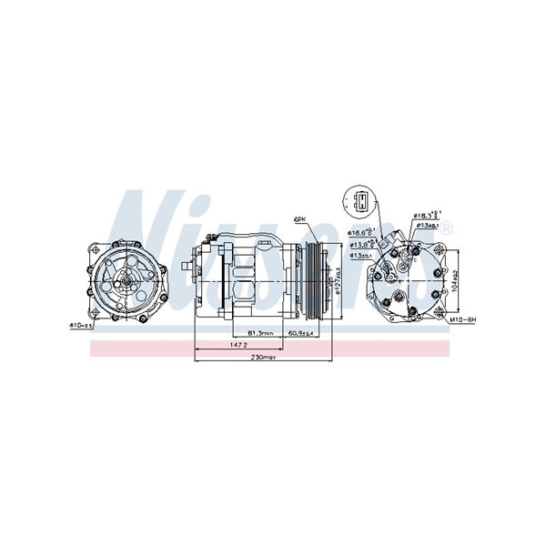 Kompressor, klimatanläggning Nissens 89044 NISSENS