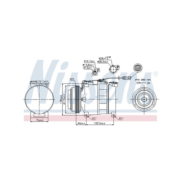 Kompressor, klimatanläggning Nissens 89045 NISSENS