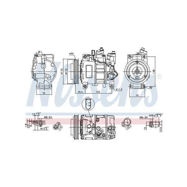 Kompressor, klimatanläggning Nissens 89049 NISSENS
