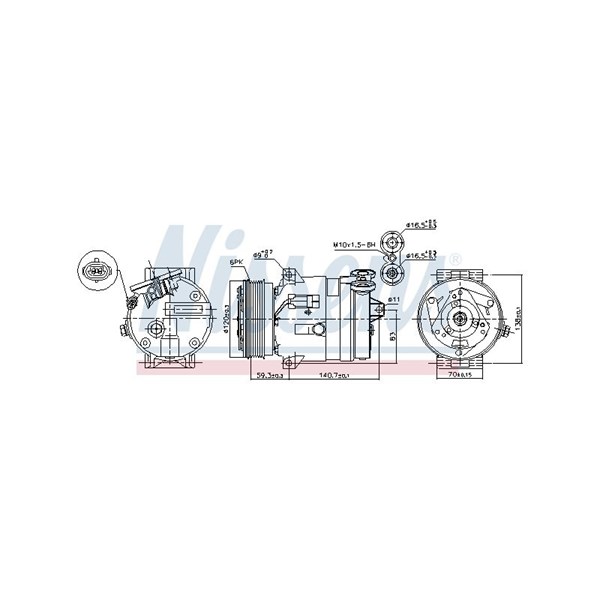 Kompressor, klimatanläggning Nissens 89057 NISSENS