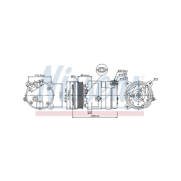 Kompressor, klimatanläggning Nissens 89058 NISSENS