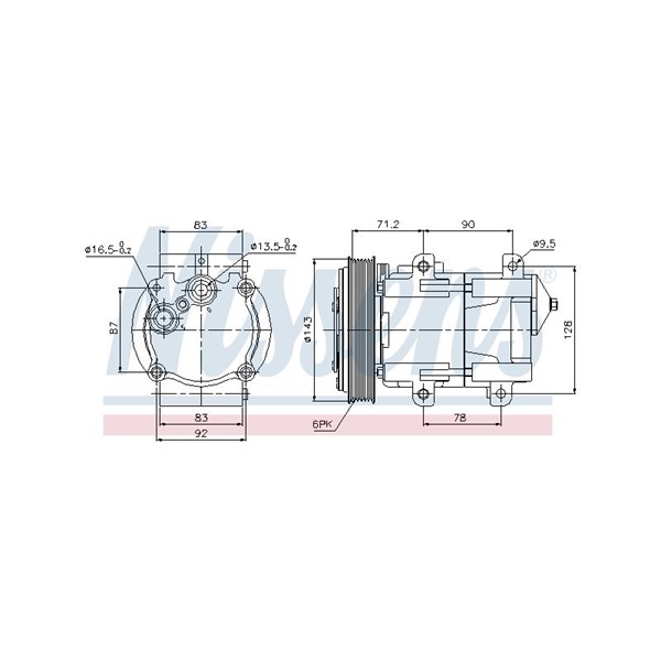 Kompressor, klimatanläggning Nissens 89059 NISSENS