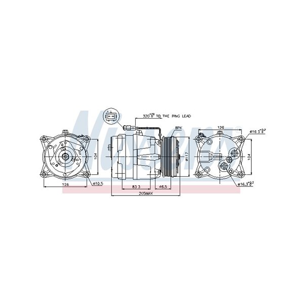 Kompressor, klimatanläggning Nissens 89060 NISSENS