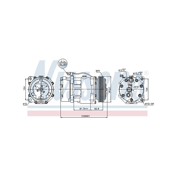 Kompressor, klimatanläggning Nissens 89061 NISSENS