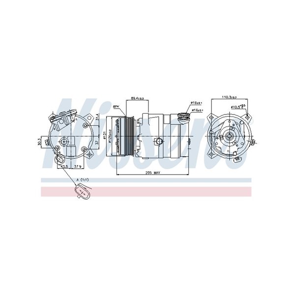 Kompressor, klimatanläggning Nissens 89062 NISSENS