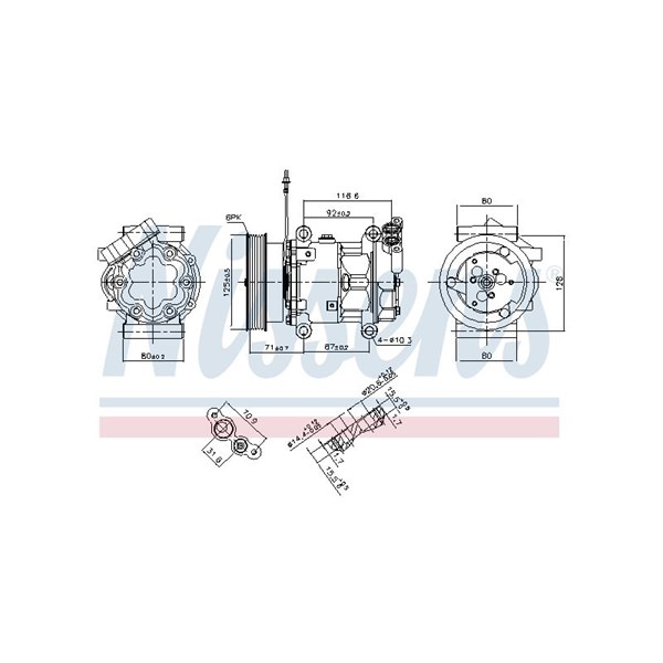 Kompressor, klimatanläggning Nissens 89064 NISSENS Kompressor, klimatanläggning Nissens 89064 NISSENS