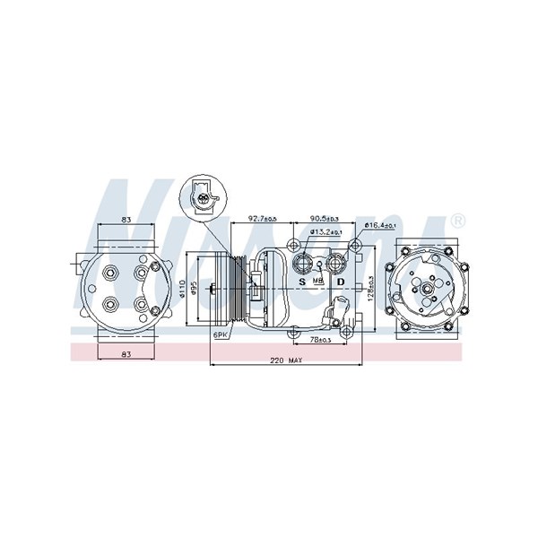 Kompressor, klimatanläggning Nissens 89071 NISSENS