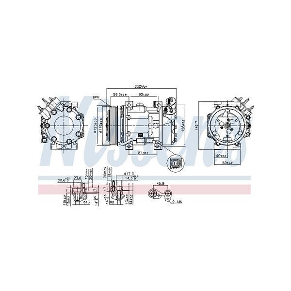 Kompressor, klimatanläggning Nissens 89076 NISSENS