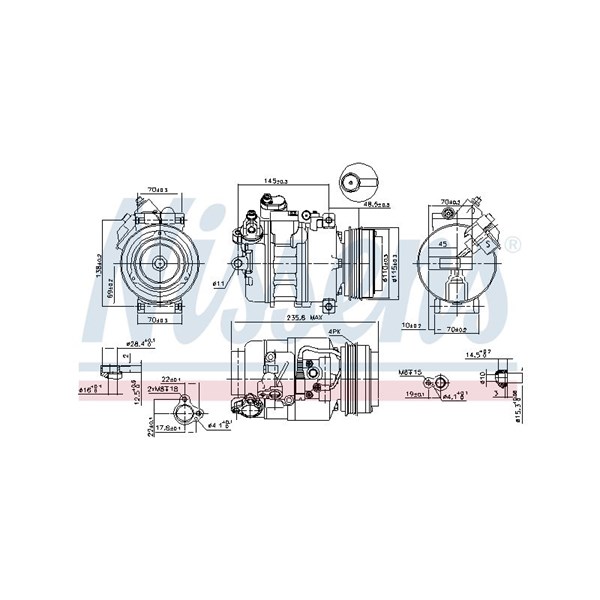 Kompressor, klimatanläggning Nissens 89080 NISSENS