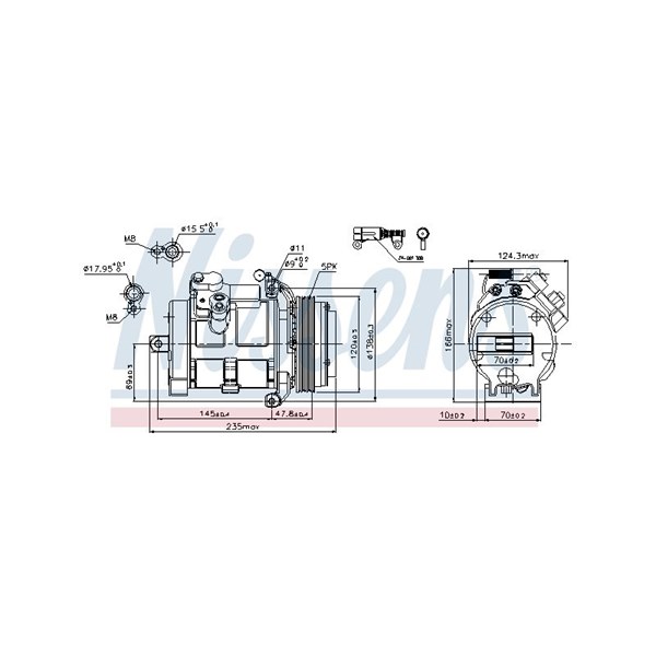 Kompressor, klimatanläggning Nissens 89081 NISSENS