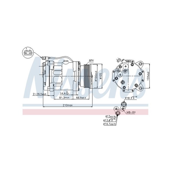 Kompressor, klimatanläggning Nissens 89088 NISSENS