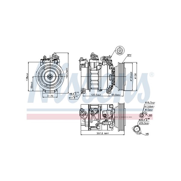 Kompressor, klimatanläggning Nissens 89094 NISSENS