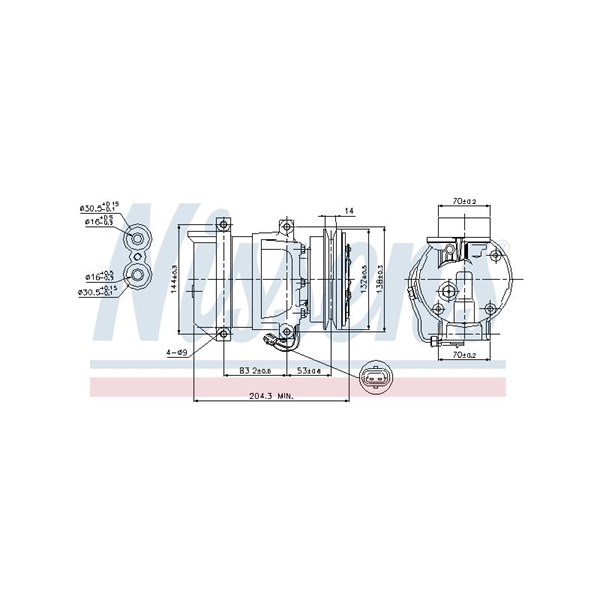 Kompressor, klimatanläggning Nissens 89108 NISSENS