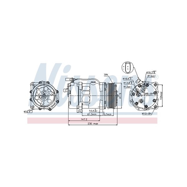 Kompressor, klimatanläggning Nissens 89117 NISSENS