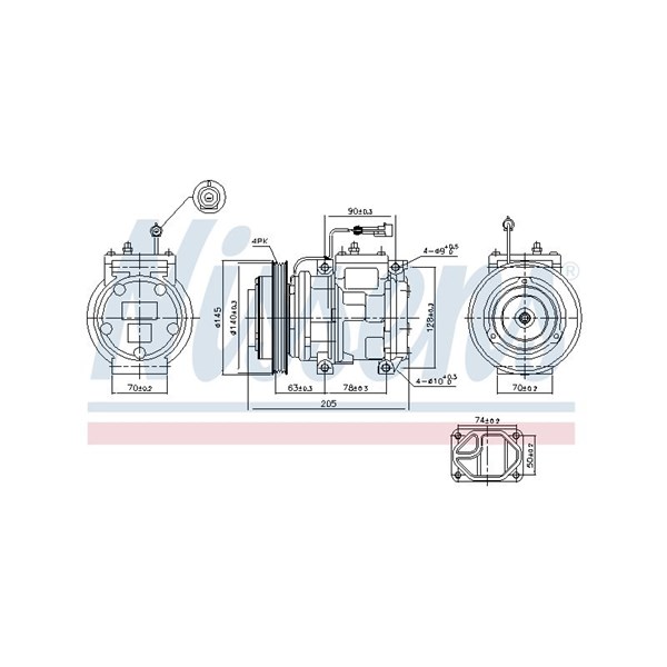 Kompressor, klimatanläggning Nissens 89119 NISSENS