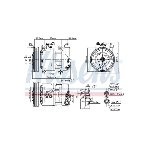 Kompressor, klimatanläggning Nissens 89120 NISSENS