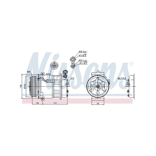 Kompressor, klimatanläggning Nissens 89124 NISSENS
